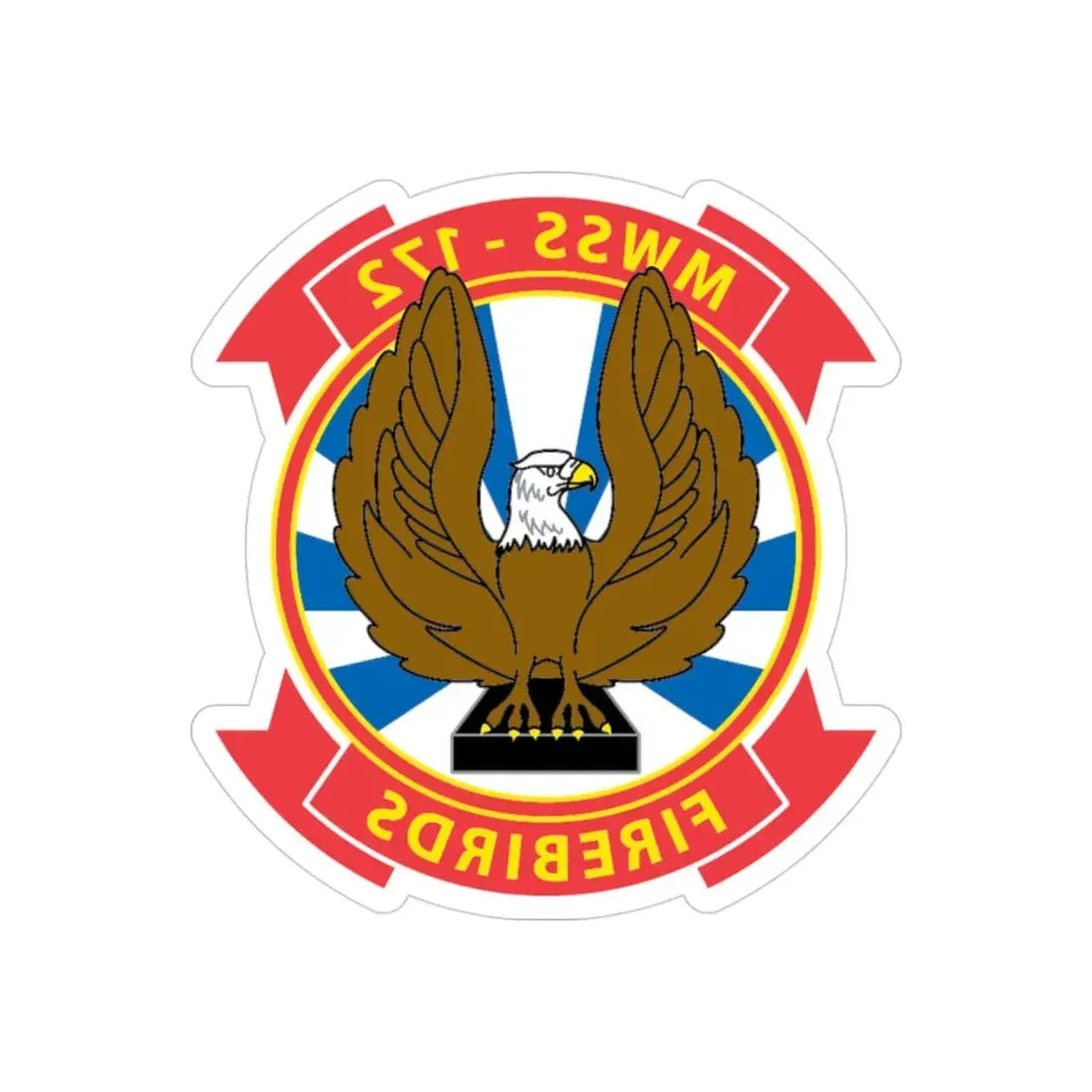 MWSS 172 Firebirds (USMC) REVERSE PRINT Transparent Die-Cut STICKER - The Sticker Space