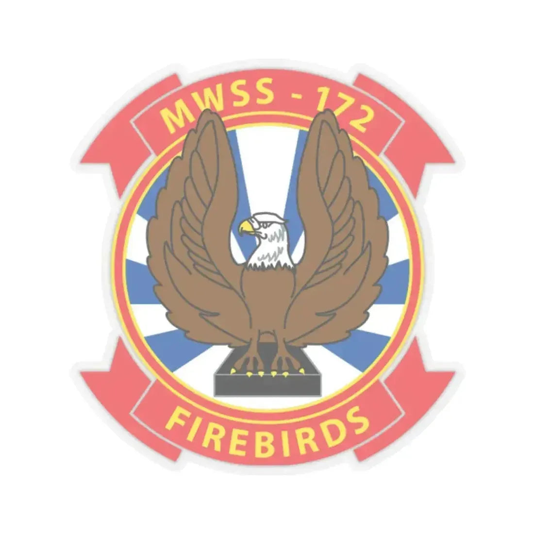 MWSS 172 Firebirds (USMC) STICKER Vinyl Kiss-Cut Decal 2 Inch Transparent - The Sticker Space