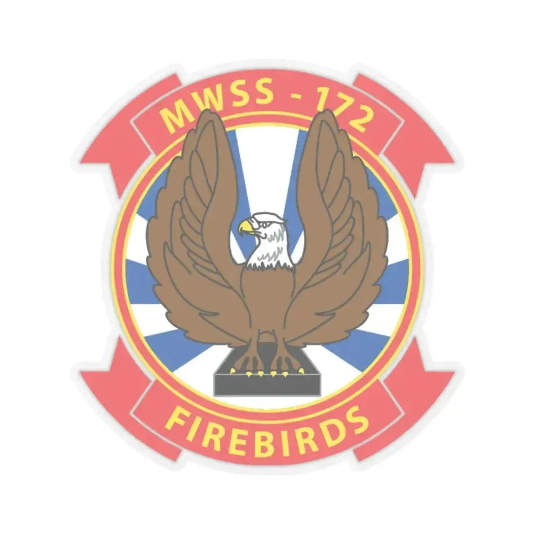 MWSS 172 Firebirds (USMC) STICKER Vinyl Kiss-Cut Decal 3 Inch Transparent - The Sticker Space