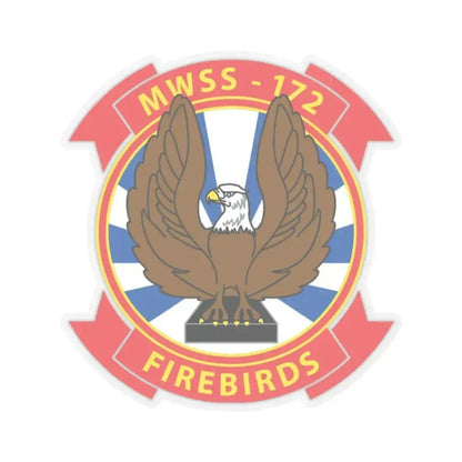 MWSS 172 Firebirds (USMC) STICKER Vinyl Kiss-Cut Decal 3 Inch Transparent - The Sticker Space