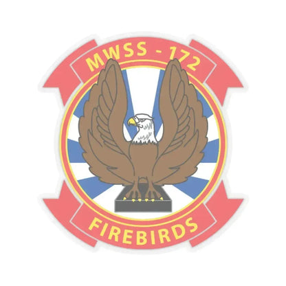 MWSS 172 Firebirds (USMC) STICKER Vinyl Kiss-Cut Decal 4 Inch Transparent - The Sticker Space