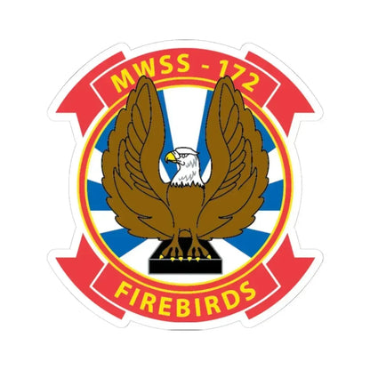MWSS 172 Firebirds (USMC) STICKER Vinyl Kiss-Cut Decal 6 Inch White - The Sticker Space