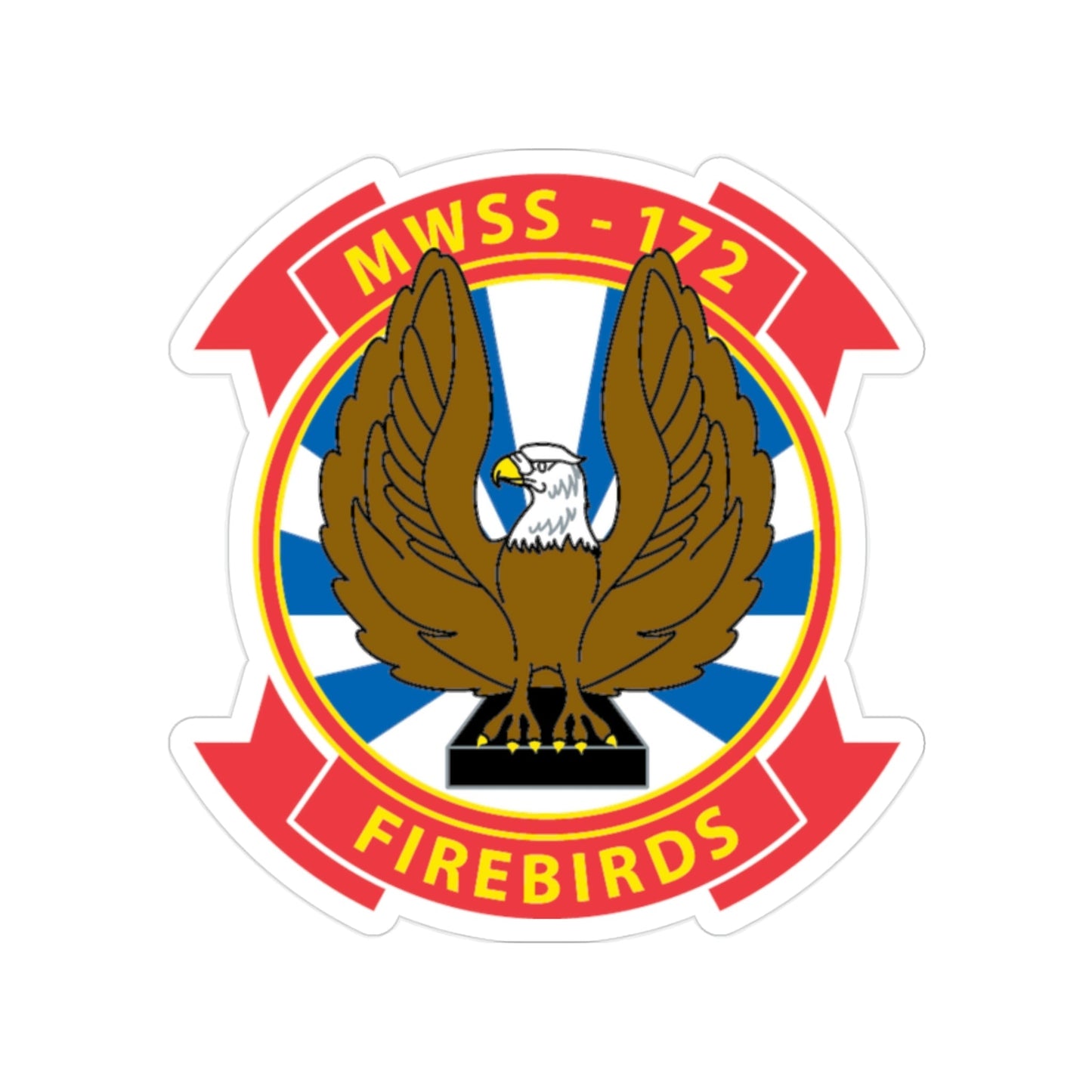 MWSS 172 Firebirds (USMC) Transparent STICKER Die-Cut Vinyl Decal-2 Inch-The Sticker Space