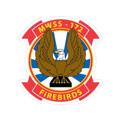 MWSS 172 Firebirds (USMC) Transparent STICKER Die-Cut Vinyl Decal-2 Inch-The Sticker Space