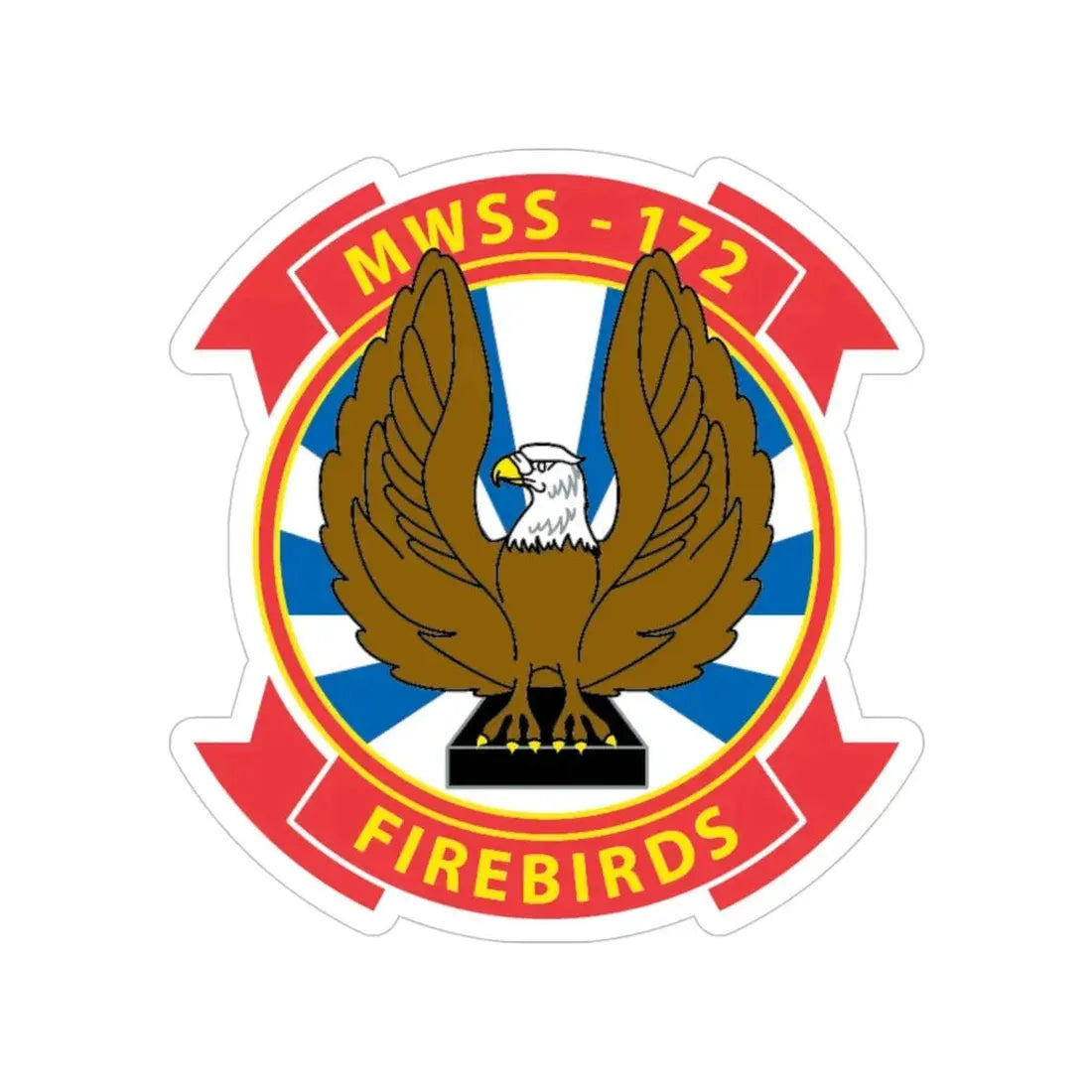MWSS 172 Firebirds (USMC) Transparent STICKER Die-Cut Vinyl Decal 4 Inch - The Sticker Space