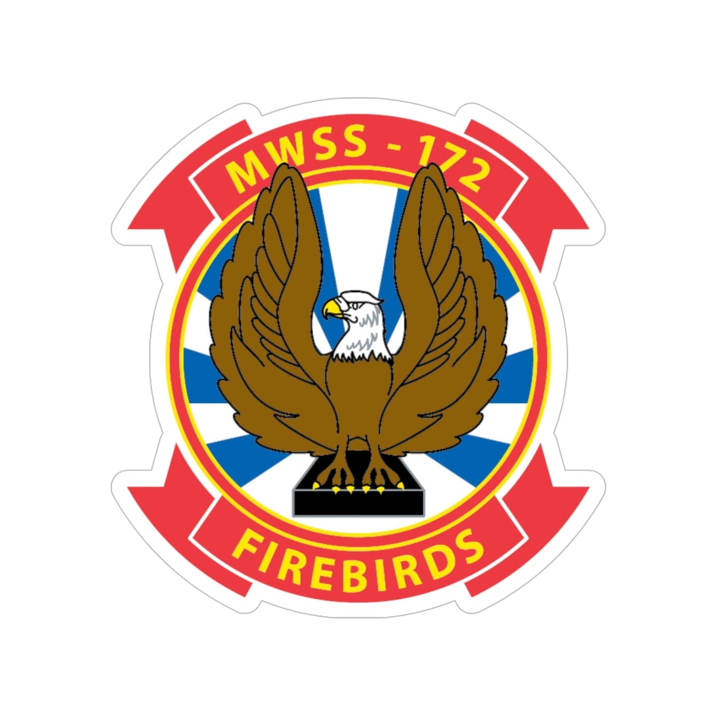 MWSS 172 Firebirds (USMC) Transparent STICKER Die-Cut Vinyl Decal-6 Inch-The Sticker Space