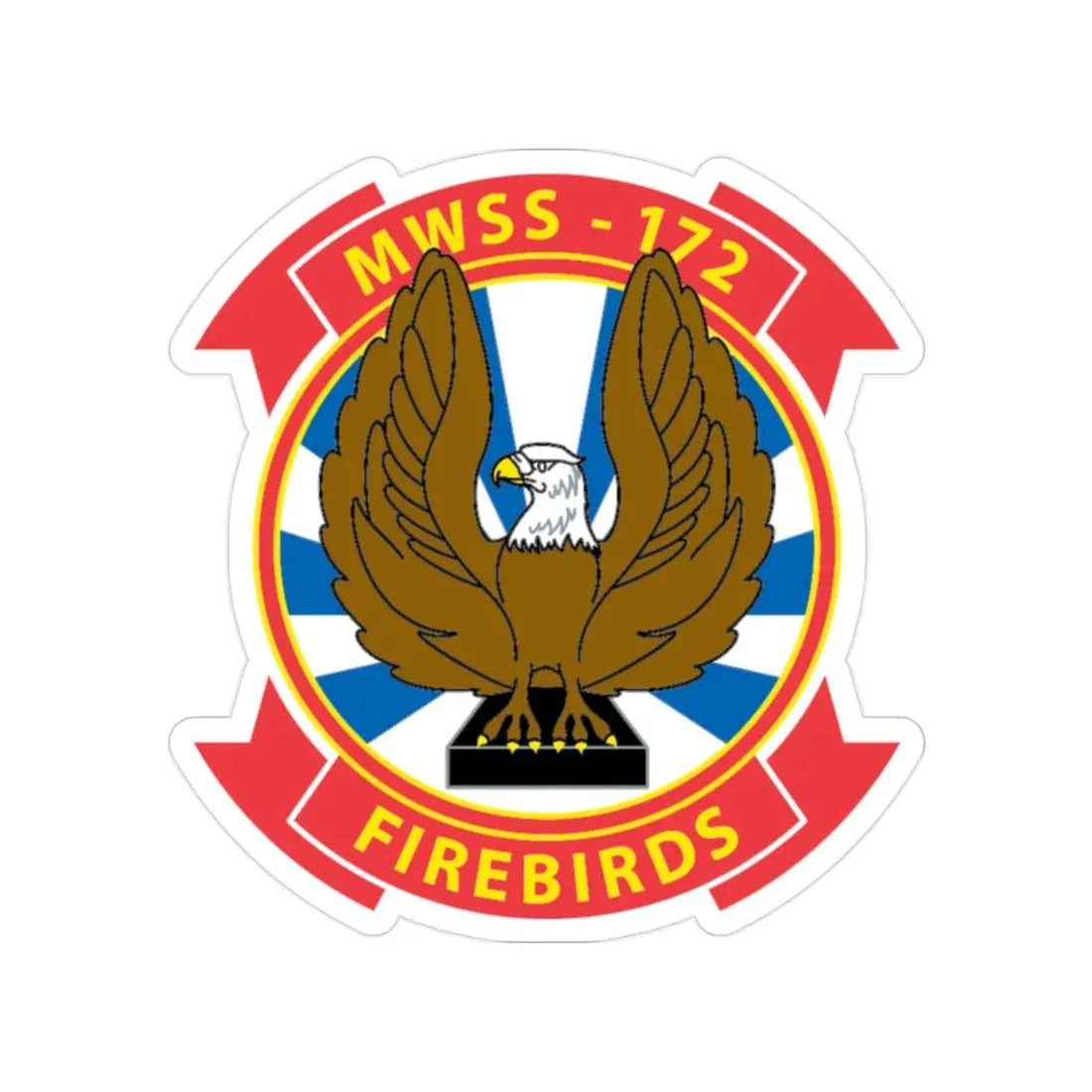 MWSS 172 Firebirds (USMC) Transparent STICKER Die-Cut Vinyl Decal - The Sticker Space
