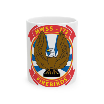 MWSS 172 Firebirds (USMC) White Coffee Mug-11oz-The Sticker Space