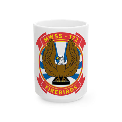 MWSS 172 Firebirds (USMC) White Coffee Mug-15oz-The Sticker Space