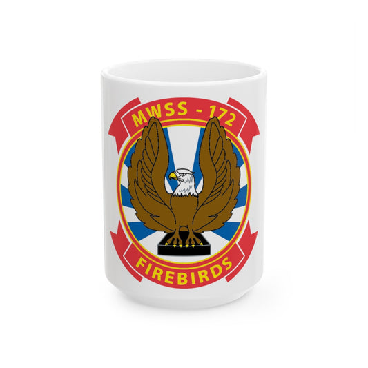 MWSS 172 Firebirds (USMC) White Coffee Mug-15oz-The Sticker Space