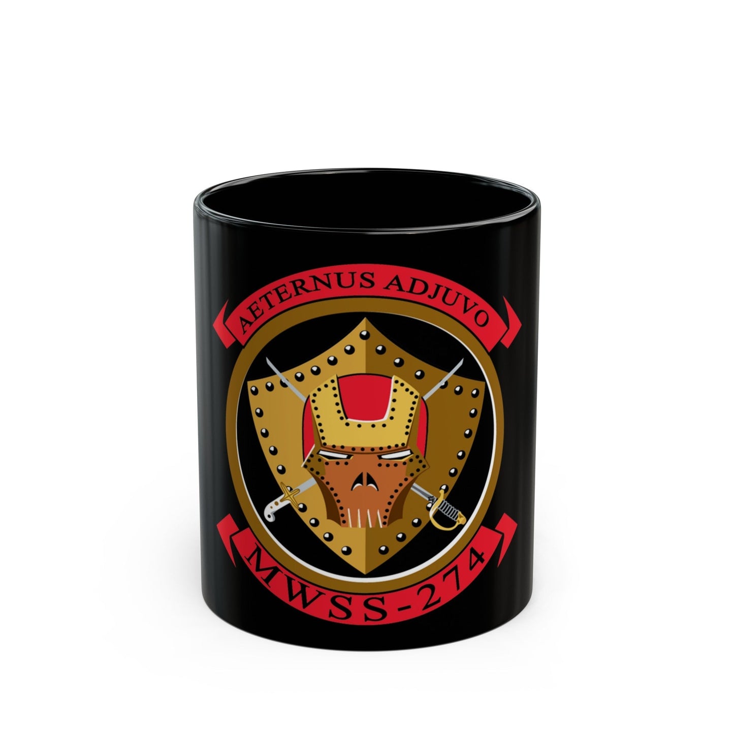 MWSS 274 Marine Wing Support Sq 274 (USMC) Black Coffee Mug-11oz-The Sticker Space