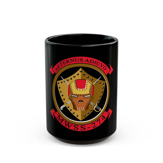 MWSS 274 Marine Wing Support Sq 274 (USMC) Black Coffee Mug-15oz-The Sticker Space