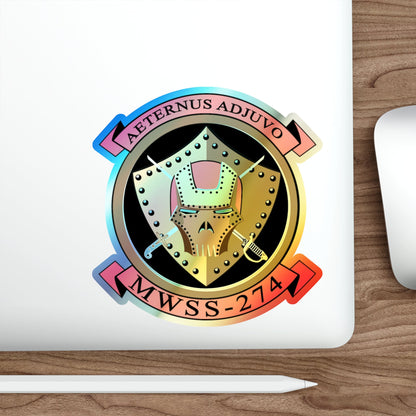 MWSS 274 Marine Wing Support Sq 274 (USMC) Holographic STICKER Die-Cut Vinyl Decal-The Sticker Space