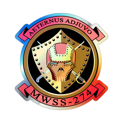 MWSS 274 Marine Wing Support Sq 274 (USMC) Holographic STICKER Die-Cut Vinyl Decal-2 Inch-The Sticker Space