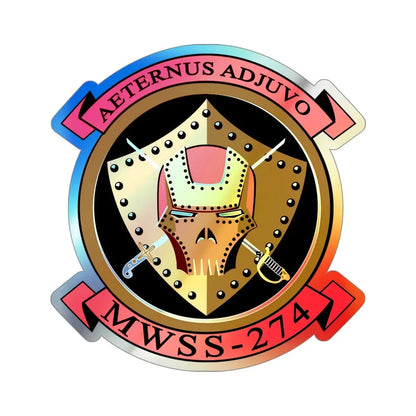 MWSS 274 Marine Wing Support Sq 274 (USMC) Holographic STICKER Die-Cut Vinyl Decal - The Sticker Space