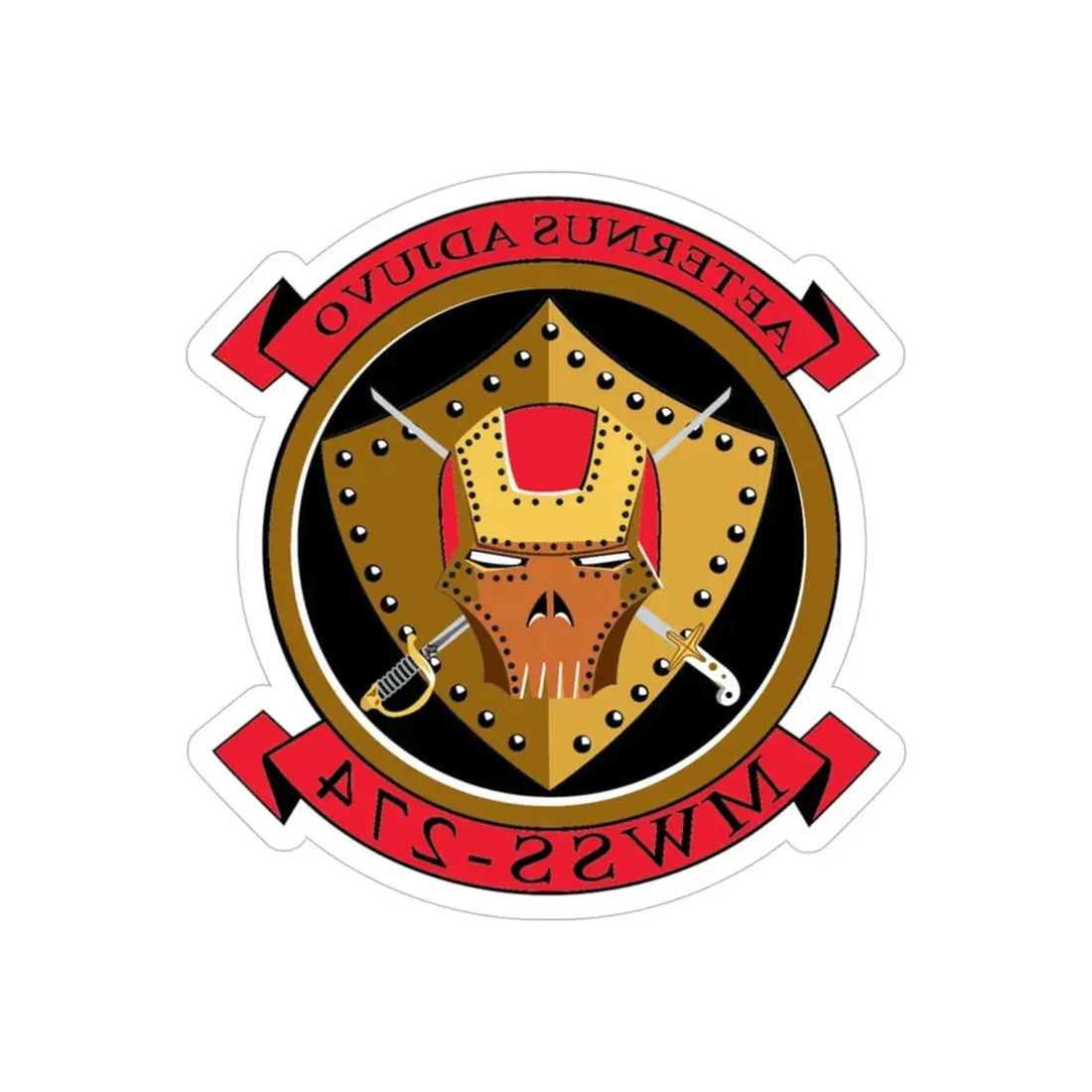 MWSS 274 Marine Wing Support Sq 274 (USMC) REVERSE PRINT Transparent Die-Cut STICKER - The Sticker Space