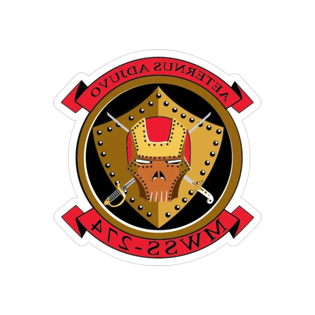 MWSS 274 Marine Wing Support Sq 274 (USMC) REVERSE PRINT Transparent Die-Cut STICKER - The Sticker Space