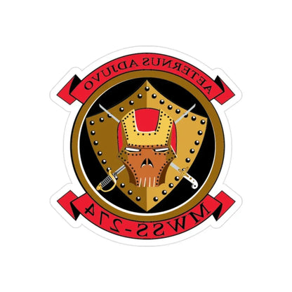 MWSS 274 Marine Wing Support Sq 274 (USMC) REVERSE PRINT Transparent Die-Cut STICKER - The Sticker Space