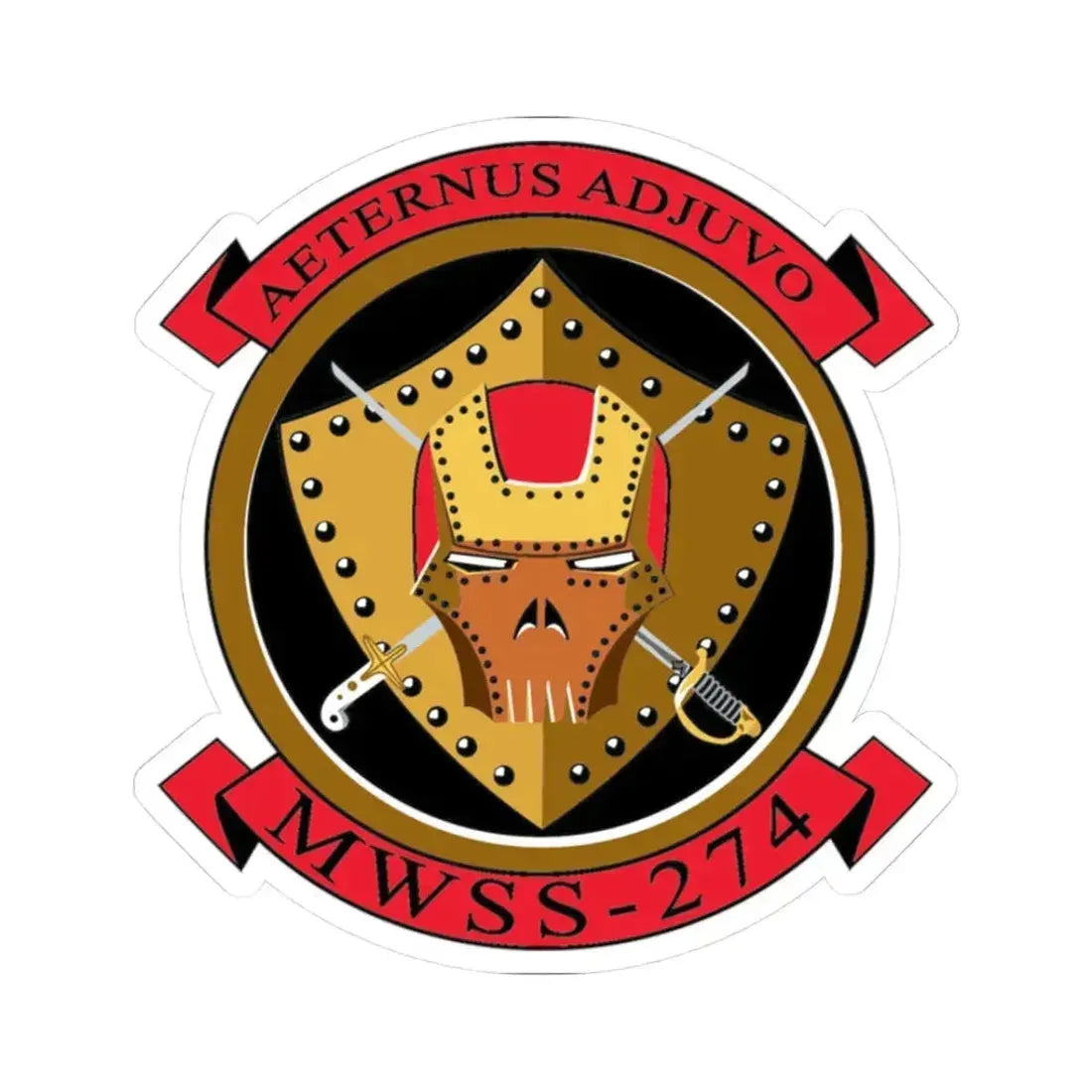 MWSS 274 Marine Wing Support Sq 274 (USMC) STICKER Vinyl Kiss-Cut Decal 3 Inch White - The Sticker Space
