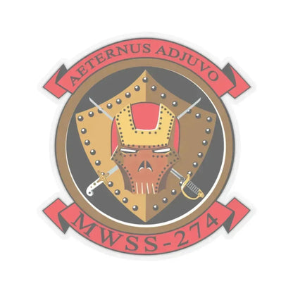 MWSS 274 Marine Wing Support Sq 274 (USMC) STICKER Vinyl Kiss-Cut Decal 4 Inch Transparent - The Sticker Space