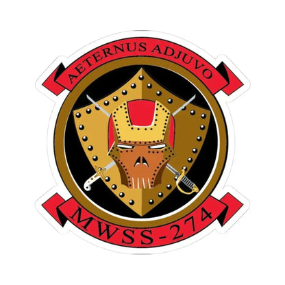 MWSS 274 Marine Wing Support Sq 274 (USMC) STICKER Vinyl Kiss-Cut Decal 4 Inch White - The Sticker Space