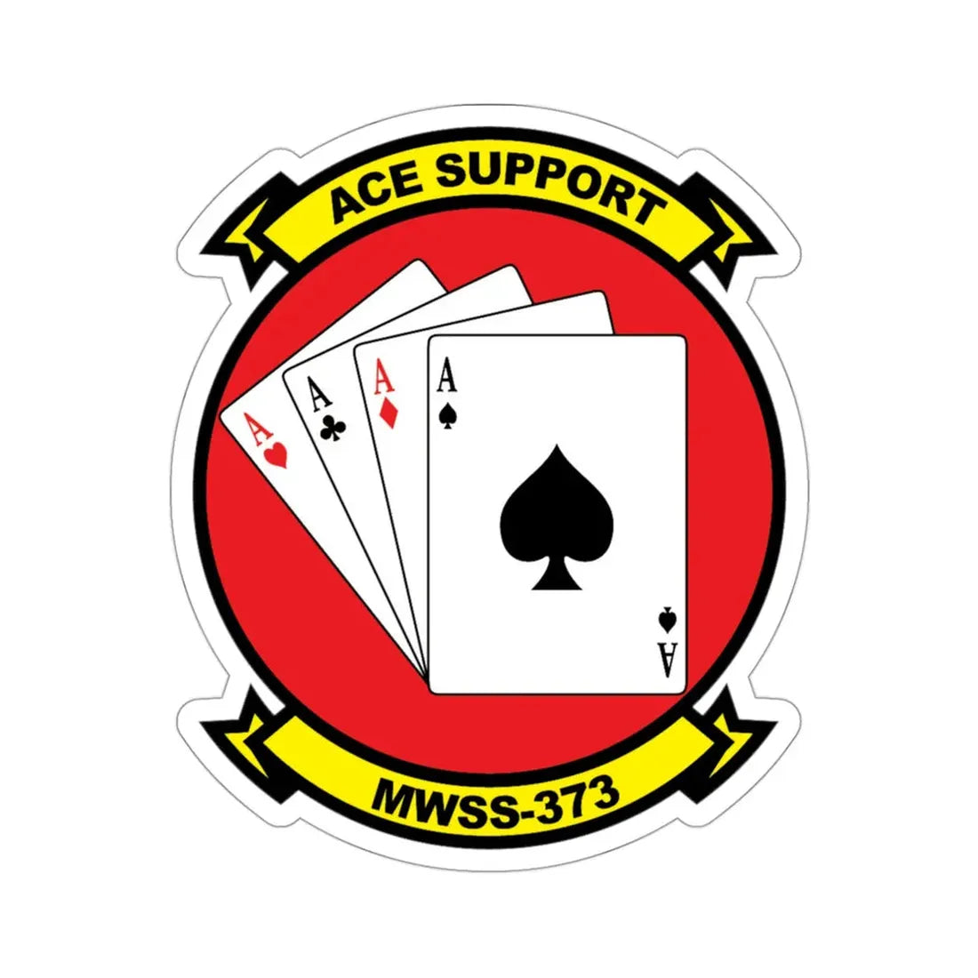 MWSS 373 Ace Support (USMC) STICKER Vinyl Die-Cut Decal - The Sticker Space