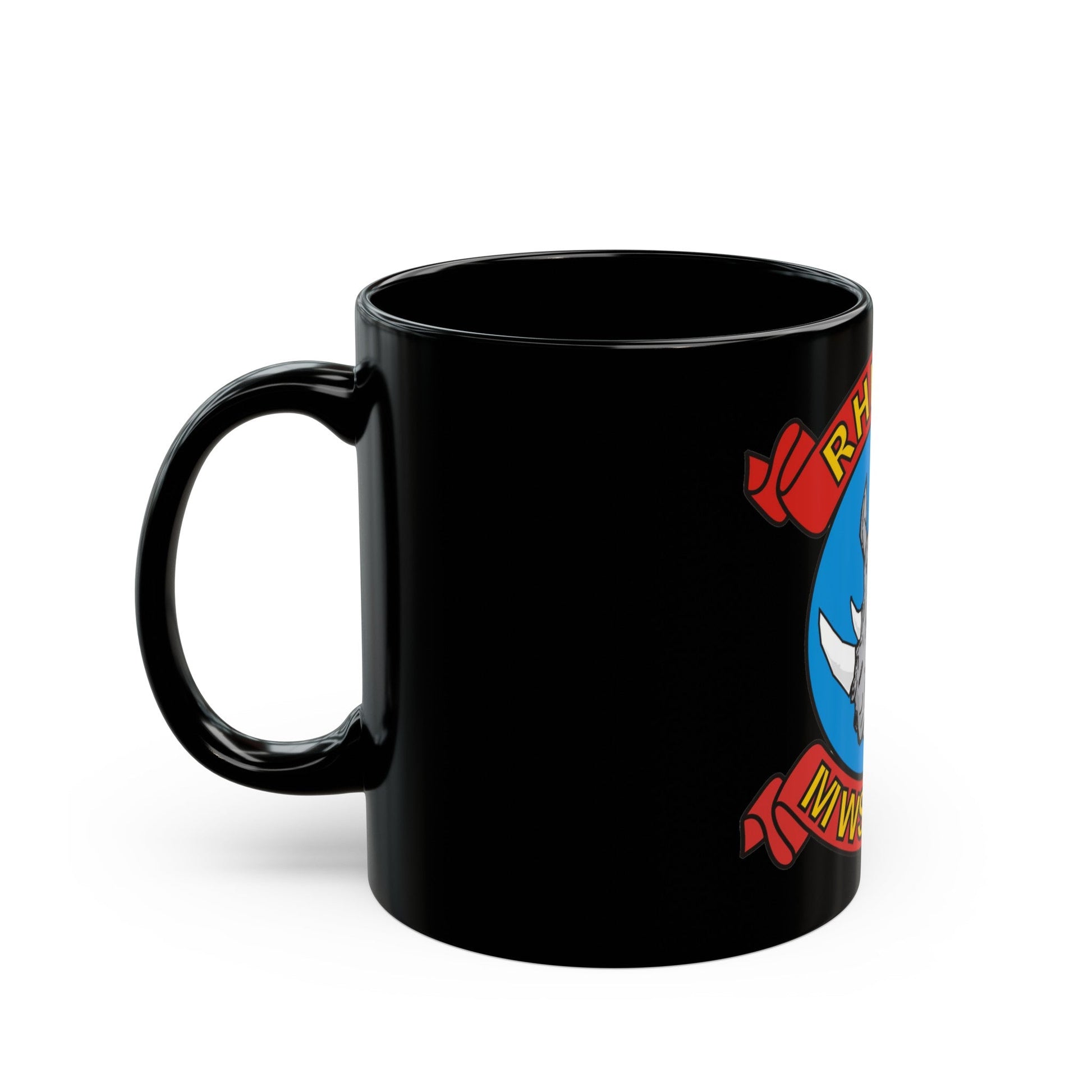 MWSS 374 Rhinos (USMC) Black Coffee Mug-The Sticker Space