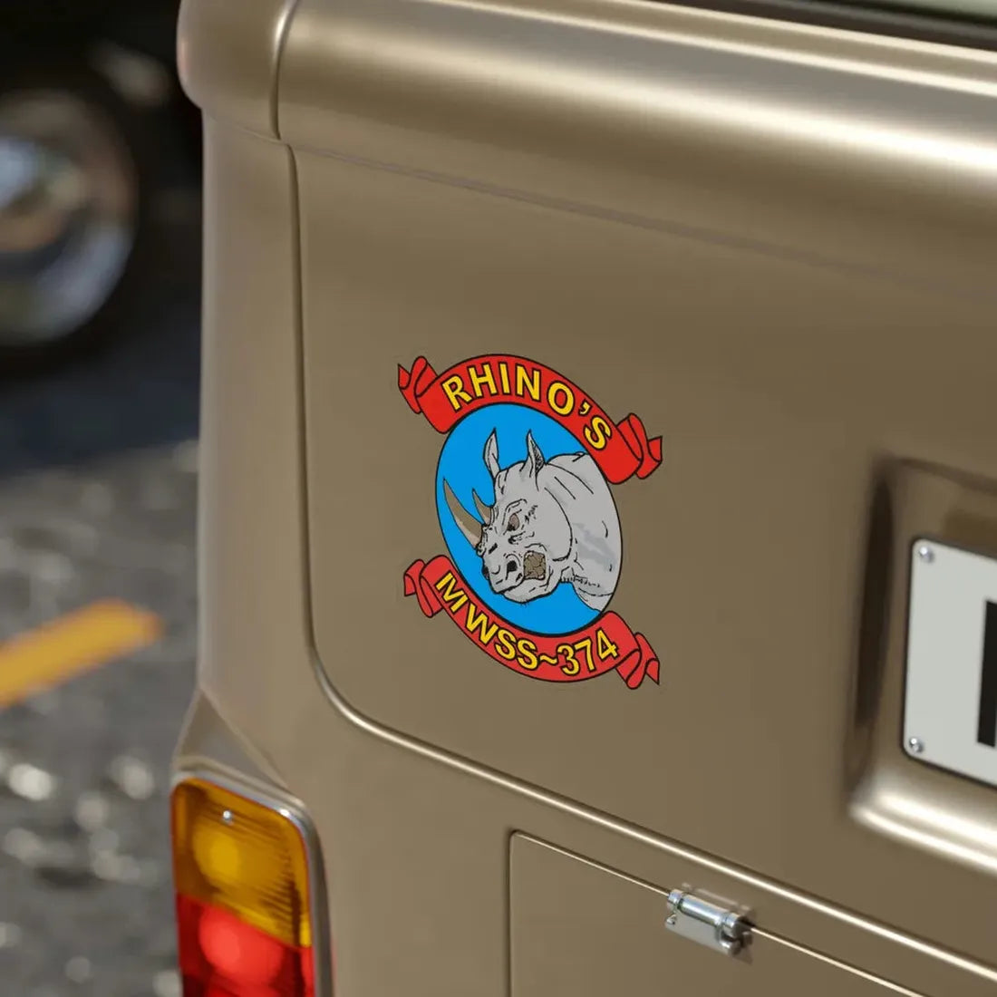 MWSS 374 Rhinos (USMC) Transparent STICKER Die-Cut Vinyl Decal - The Sticker Space