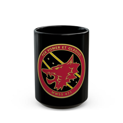 MWSS 471 (USMC) Black Coffee Mug-15oz-The Sticker Space