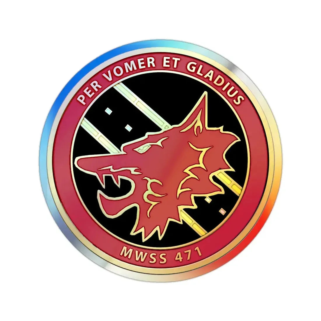 MWSS 471 (USMC) Holographic STICKER Die-Cut Vinyl Decal - The Sticker Space