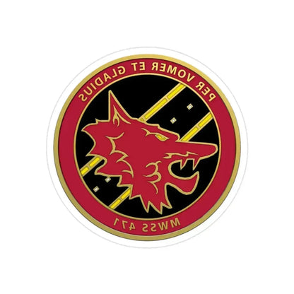 MWSS 471 (USMC) REVERSE PRINT Transparent Die-Cut STICKER 2 Inch Die-Cut Transparent - The Sticker Space