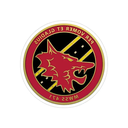 MWSS 471 (USMC) REVERSE PRINT Transparent Die-Cut STICKER 5 Inch Die-Cut Transparent - The Sticker Space