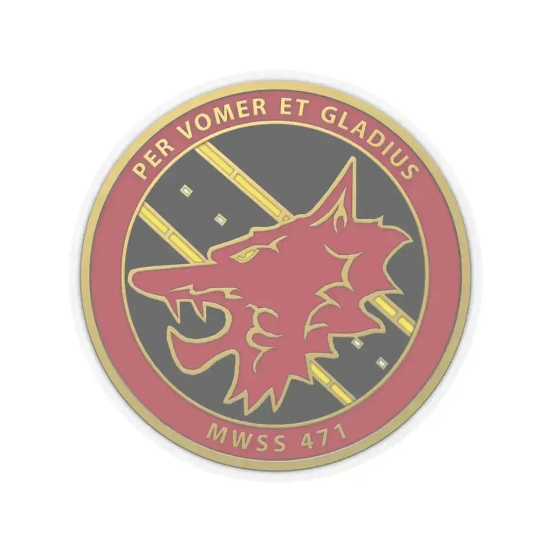 MWSS 471 (USMC) STICKER Vinyl Kiss-Cut Decal 3 Inch Transparent - The Sticker Space