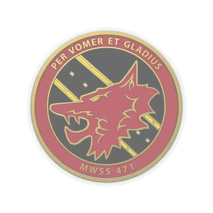 MWSS 471 (USMC) STICKER Vinyl Kiss-Cut Decal 3 Inch Transparent - The Sticker Space