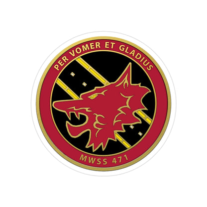 MWSS 471 (USMC) Transparent STICKER Die-Cut Vinyl Decal-2 Inch-The Sticker Space