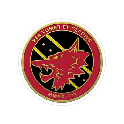 MWSS 471 (USMC) Transparent STICKER Die-Cut Vinyl Decal - The Sticker Space
