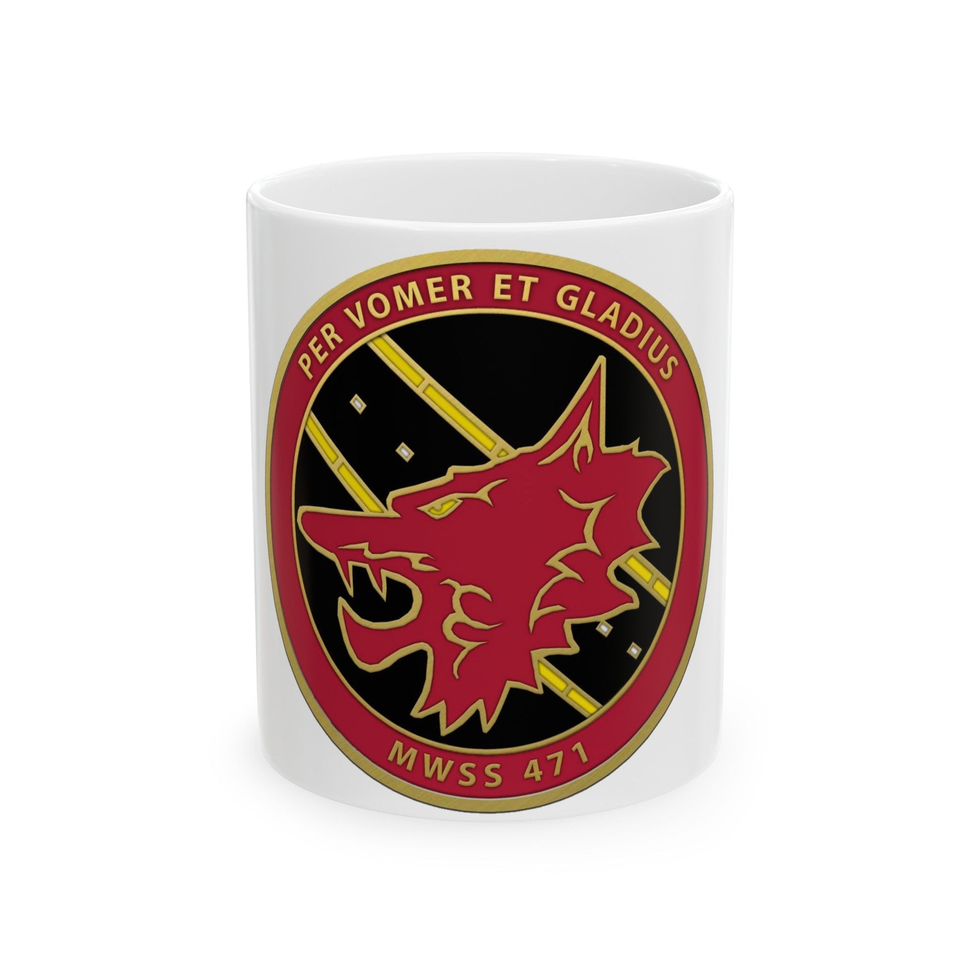 MWSS 471 (USMC) White Coffee Mug-11oz-The Sticker Space