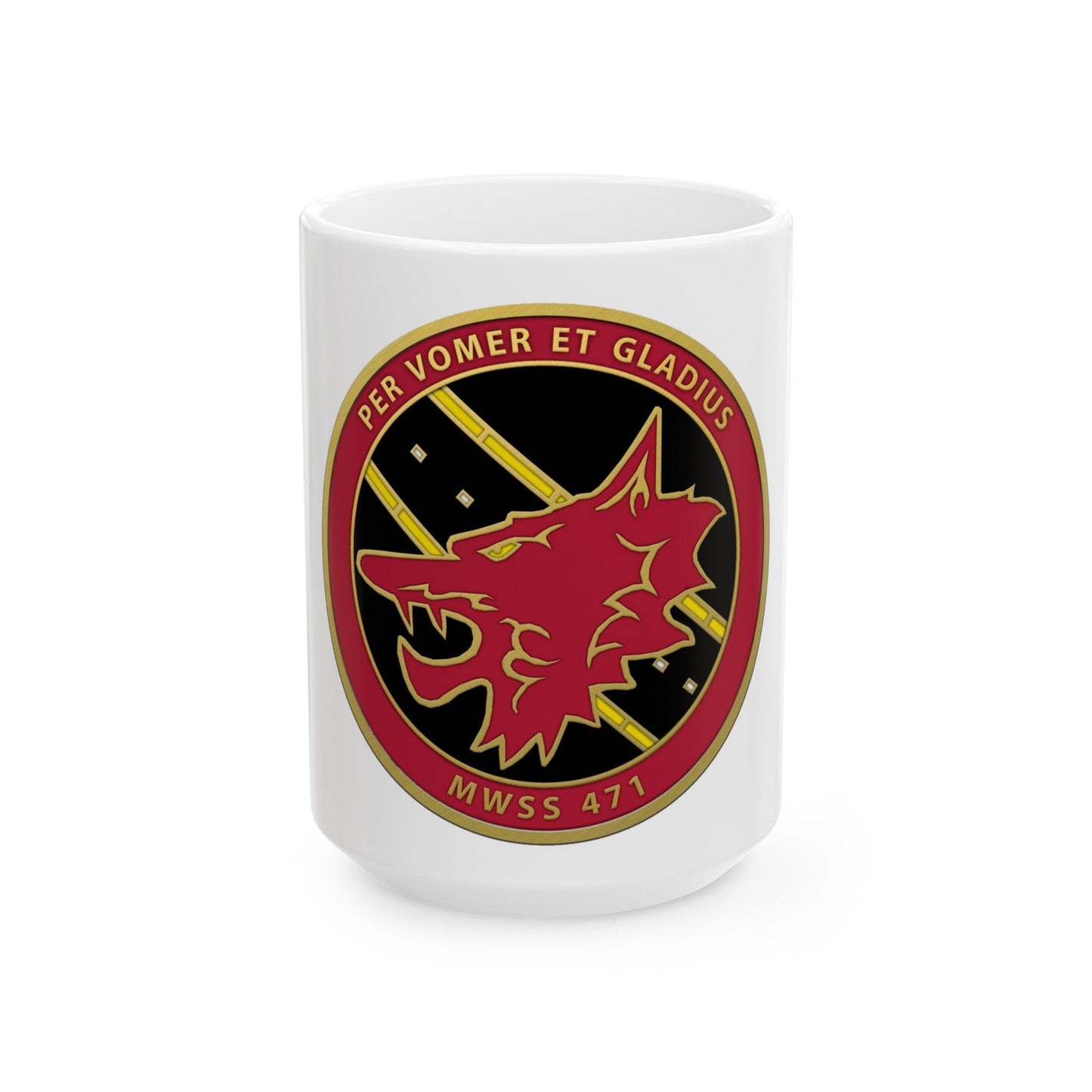 MWSS 471 (USMC) White Coffee Mug-15oz-The Sticker Space