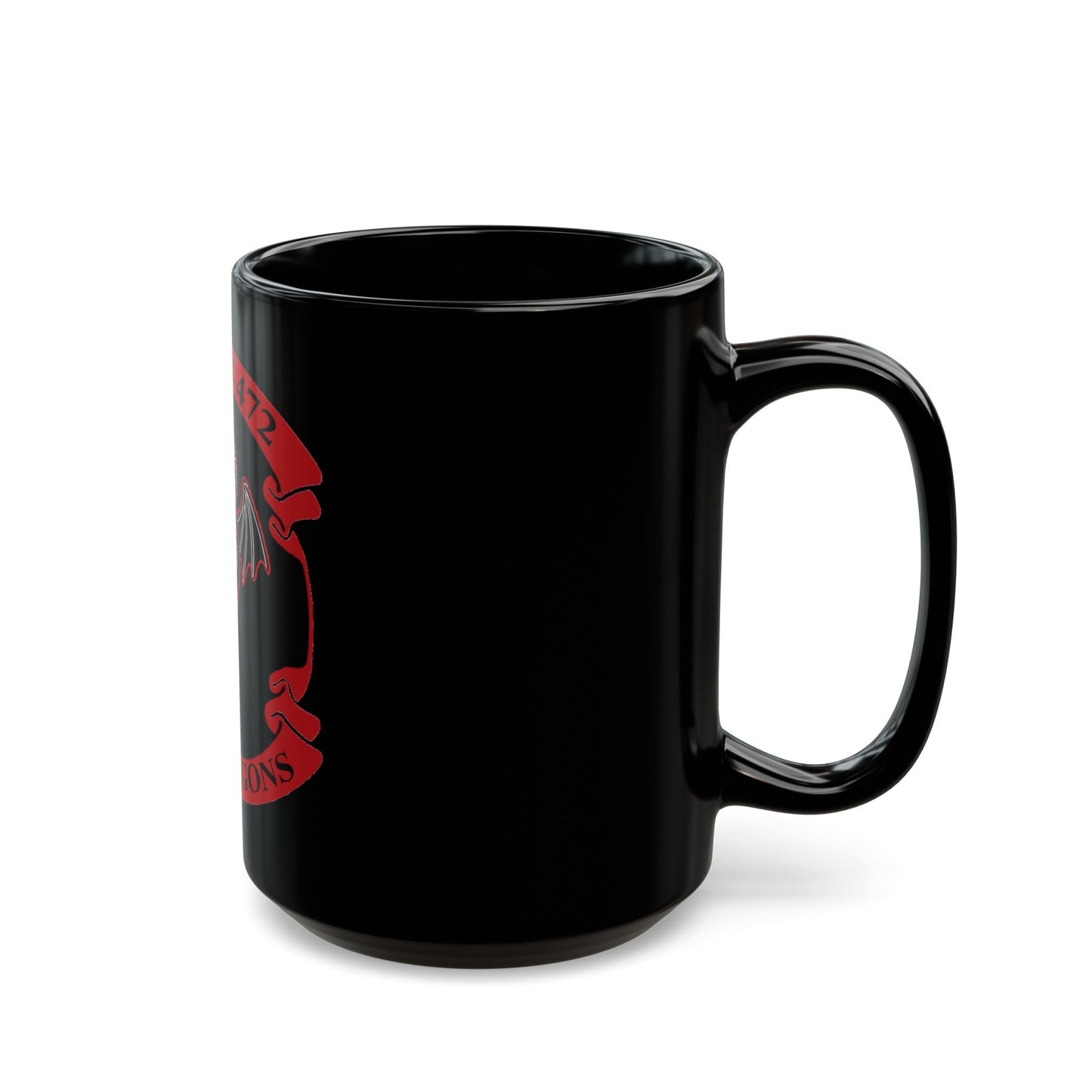 MWSS 472 AGS Dragons (USMC) Black Coffee Mug-The Sticker Space