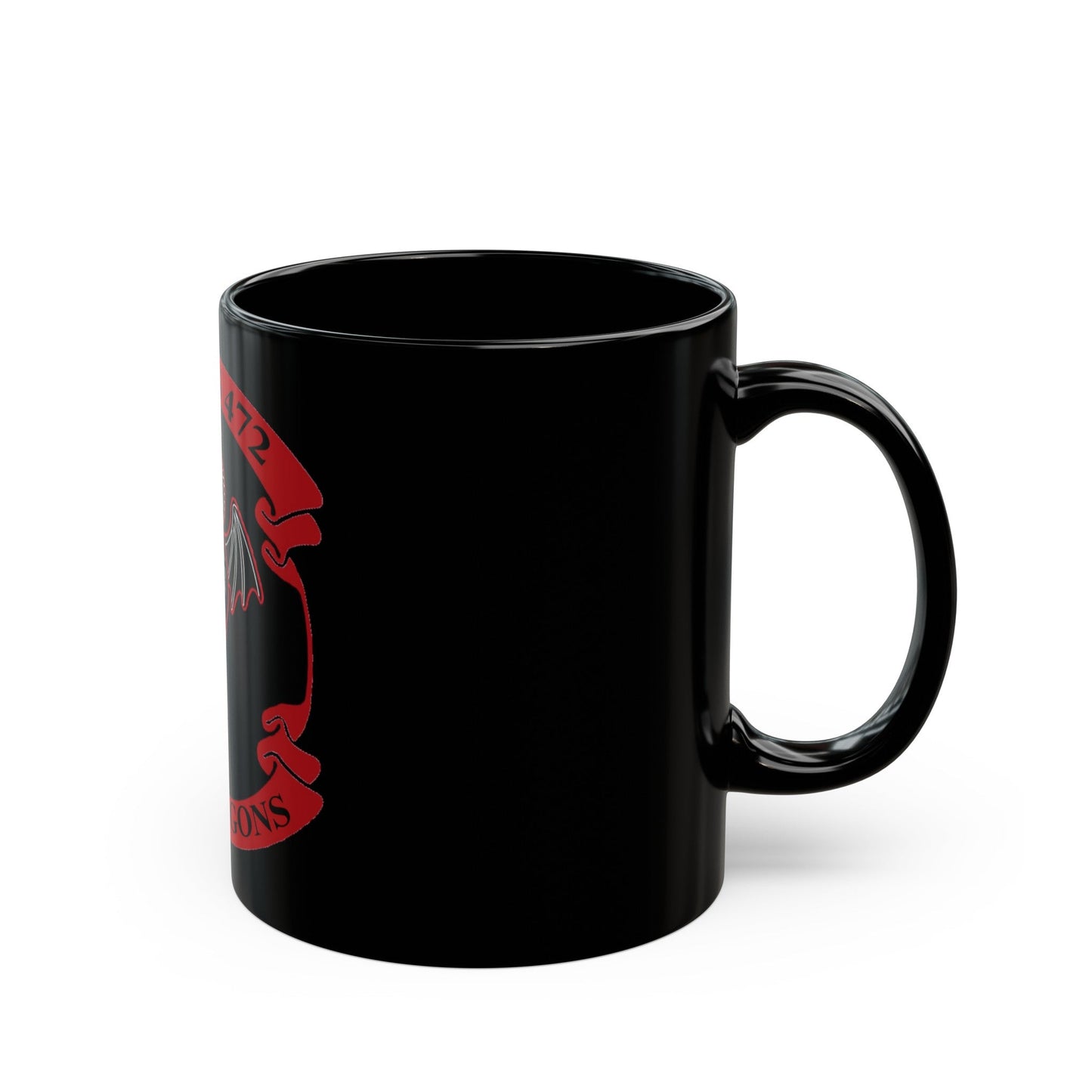 MWSS 472 AGS Dragons (USMC) Black Coffee Mug-The Sticker Space