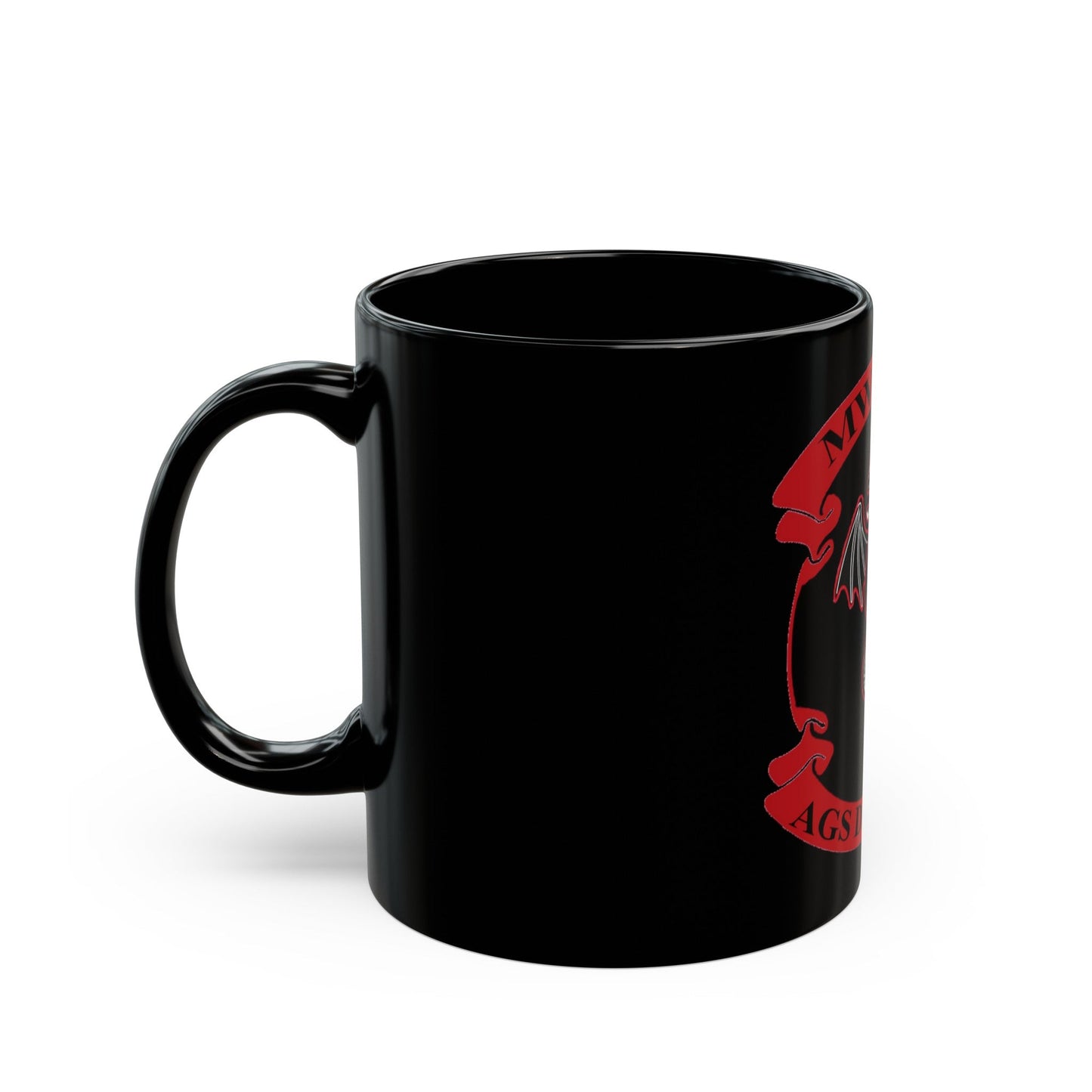 MWSS 472 AGS Dragons (USMC) Black Coffee Mug-The Sticker Space