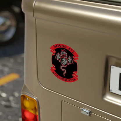 MWSS 472 AGS Dragons (USMC) Transparent STICKER Die-Cut Vinyl Decal - The Sticker Space