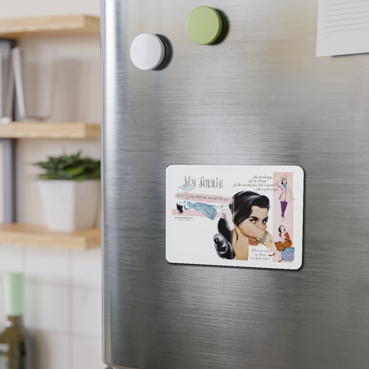 My Annie, Good Housekeeping, July 1952 (Magazine Illustration) Refrigerator Magnet-The Sticker Space