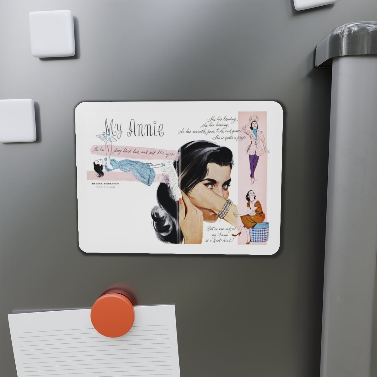 My Annie, Good Housekeeping, July 1952 (Magazine Illustration) Refrigerator Magnet-The Sticker Space