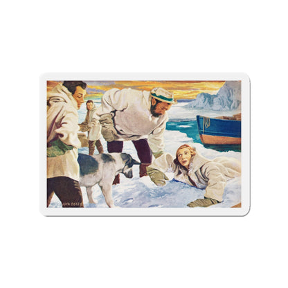 My Antarctic Honeymoon by Jennie Darlington, Woman's Own, 1957 (Magazine Illustration) Refrigerator Magnet-3" x 3"-The Sticker Space