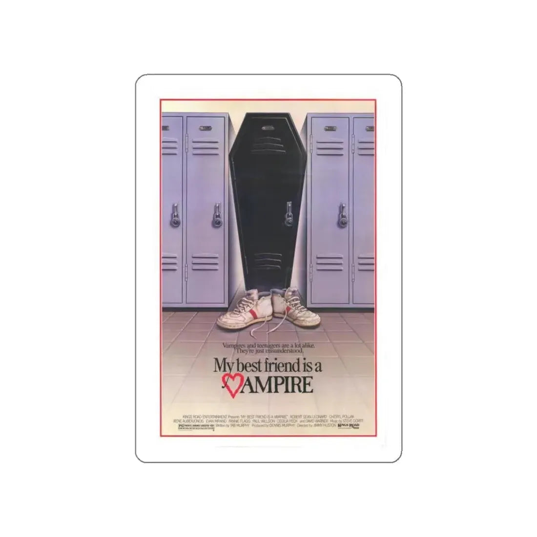 MY BEST FRIEND IS A VAMPIRE 1987 Movie Poster STICKER Vinyl Die-Cut Decal 6 Inch - The Sticker Space