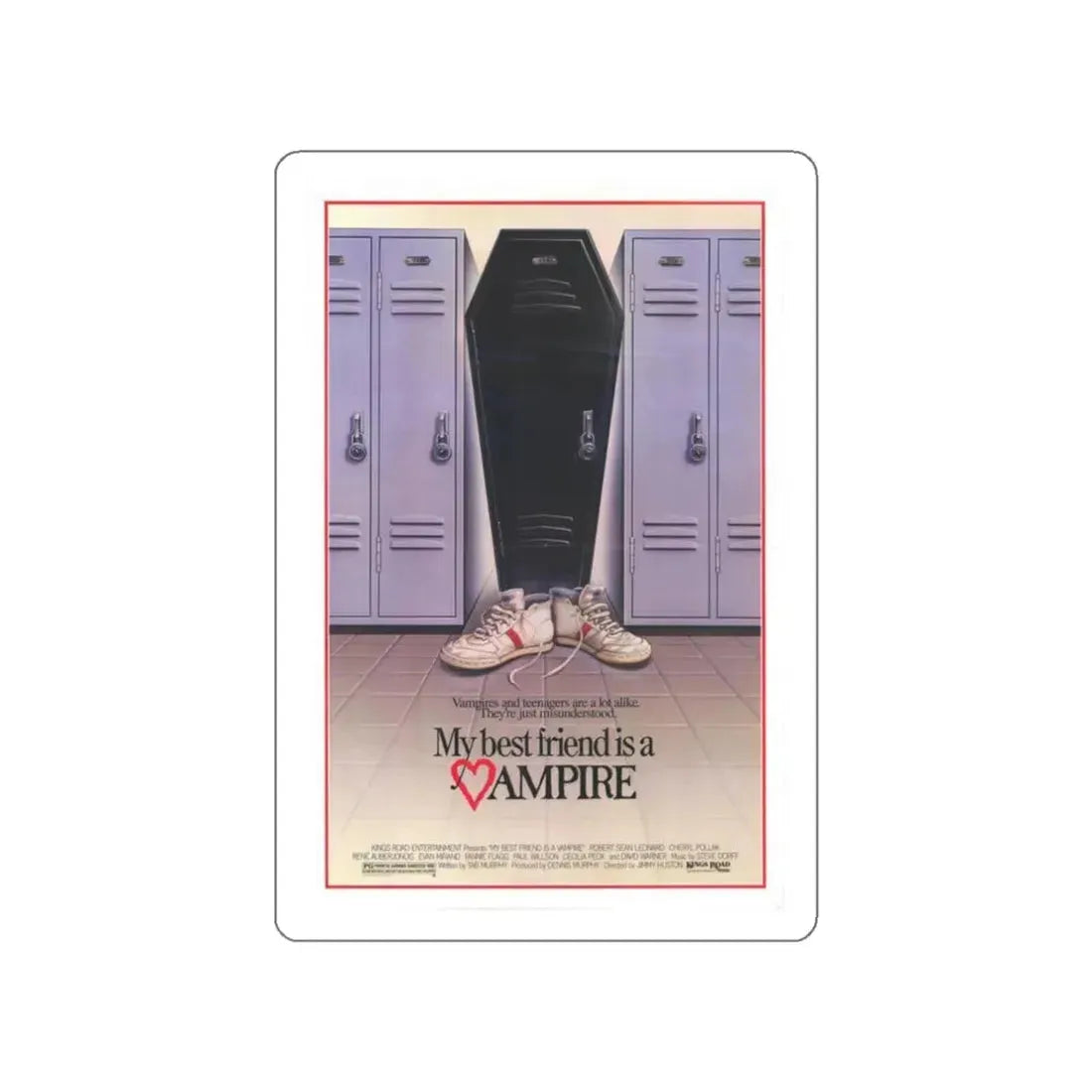 MY BEST FRIEND IS A VAMPIRE 1987 Movie Poster STICKER Vinyl Die-Cut Decal - The Sticker Space