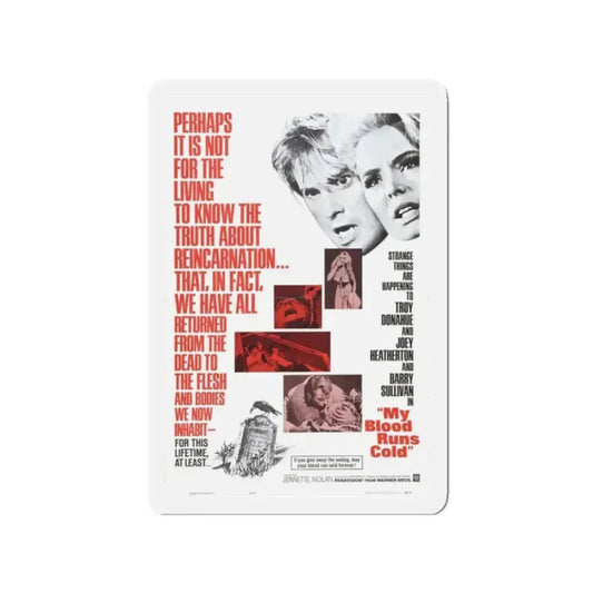 MY BLOOD RUNS COLD 1965 Movie Poster - Refrigerator Magnet 2 Inch Die-Cut - The Sticker Space