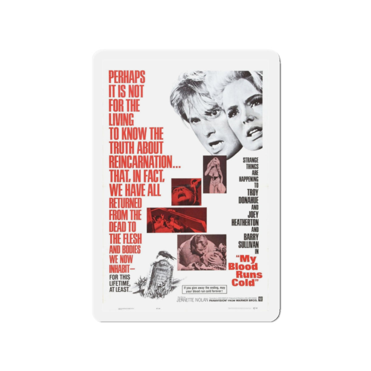 MY BLOOD RUNS COLD 1965 Movie Poster - Refrigerator Magnet-2" x 2"-The Sticker Space