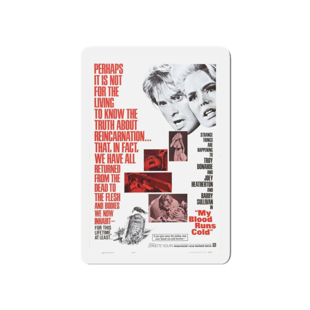 MY BLOOD RUNS COLD 1965 Movie Poster - Refrigerator Magnet-3" x 3"-The Sticker Space